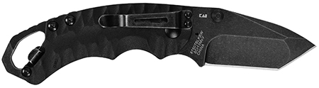 [087171039374] Kershaw 8750TBLKBWX Shuffle II 2.60" Folding American Tanto Plain Black Oxide 8Cr14MoV SS Blade Black Glass-Filled Nylon Handle Clamshell Packaging