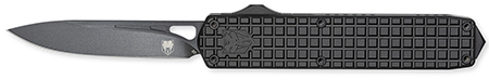 [099654044751] CobraTec Knives  Mamba  Large Plain Black TiCN D2 Steel Blade/4.75" Black Textured Aluminum Handle