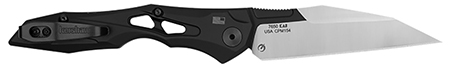 [087171060620] Kershaw 7650 Launch 13 Automatic 3.50" Folding Wharncliffe Plain Black Cerakote w/Satin Grind CPM 154 SS Blade, Black Anodized Aluminum Handle