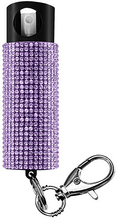 [857107006523] SKYLINE USA INC PSGDBOPR Pepper Spray Bling-It-On 18% OC/UV Dye Range 16ft 0.50oz Purple Includes Keychain