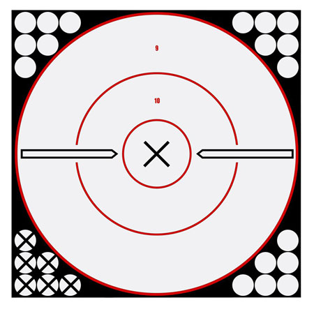 [029057340198] Birchwood Casey 34019 Shoot-N-C Reactive Target Self-Adhesive Paper Black/White 12" Bullseye 5 Pack