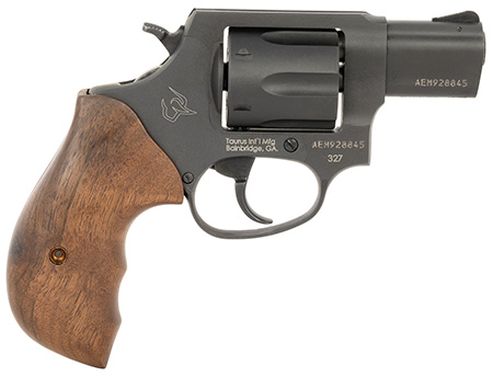[725327942467] Taurus 2-32721-TW 327  Small Frame 327 Federal Mag 6rd 2" Matte Black Carbon Steel Barrel, Cylinder  &  Frame, Walnut Grip, Hammer Safety