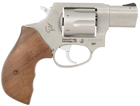 [725327942474] Taurus 232729TW 327  Small Frame 327 Federal Mag 6rd 2" Matte Stainless Steel Barrel, Cylinder  &  Frame, Walnut Grip, Hammer Safety