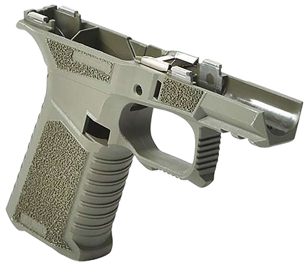 [850055982215] Sct Manufacturing 0225020100IB Sub Compact  Compatible w/ Glock 43X/48 OD Green Polymer Frame Aggressive Texture Grip Includes Locking Block