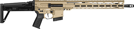 [810148627201] CMMG 28A490FCT Dissent MK4 22 ARC 10+1 16.10" Coyote Tan Cerakote Picatinny Rail Aluminum Receiver, M-LOK Handguard, Black CMMG Dissent Side Folding Stock, Zeroed Drop-In Single Stage Trigger