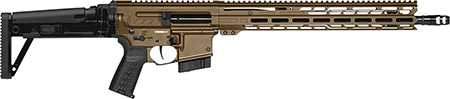 [810148627218] CMMG 28A490FMB Dissent MK4 22 ARC 10+1 16.10"  Midnight Bronze Cerakote Picatinny Rail Aluminum Receiver, M-LOK Handguard, Black CMMG Dissent Side Folding Stock, Zeroed Drop-In Single Stage Trigger
