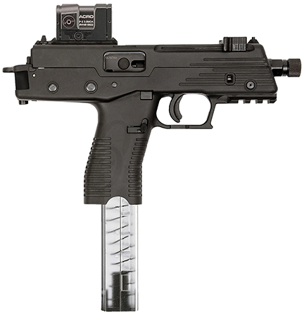 [840225709704] B & T Firearms BT42001USTB TP380  380 ACP 30+1 5" Black Anodized Threaded Barrel, Black Aluminum Receiver, Black Polymer Grips, Aimpoint Acro P-2