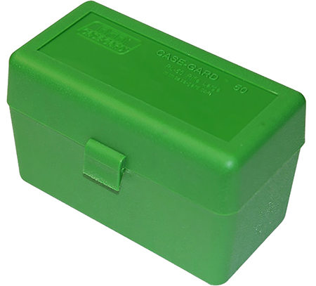 [026057210100] MTM Case-Gard RL5010 Ammo Box Flip-Top 270 Win/25-06 Rem/30-06 Springfield Green 50rd