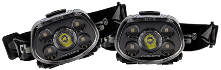 [888151019276] Cyclops CYC-HLFXP-2PK Force XP LED Headlamp  Black 3.2/5.5/15/350 Lumens Red/Green Cree LED