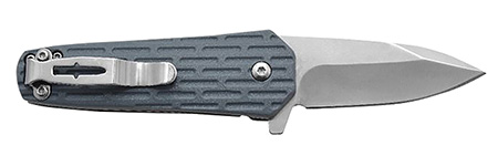 [016162193993] Camillus 19399 Wedge  2.25" Folding Spear Point Plain Silver Carbonitride Titanium 420 Stainless Steel Blade, Blue Textured GFN Handle