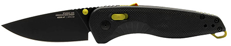[729857013444] S.O.G SOG11411141 Aegis AT 3.13" Folding Drop Point Plain Black TiNi Cryo D2 Steel Blade, Black w/Moss Accents GRN Handle, Peg Box Pkg