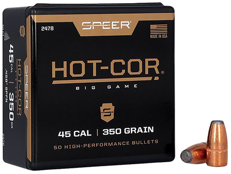 [076683024787] Speer 2478 Hot-Cor  45Cal 350gr Soft Point Flat Nose 50 Per Box/5 Case