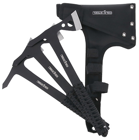 [888151040348] Cold Steel CSTH175AX3PK Throwing Axes  1.75" Black Oxide 420 Stainless Steel Blade Paracord Wrap Handle Set of 3