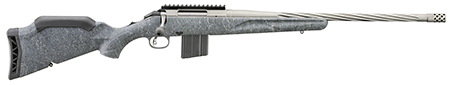 [736676469062] Ruger 46906 American II  Full Size 350 Legend 5+1 20" Cobalt Cerakote Spiral Fluted Threaded Barrel  &  Alloy Steel Receiver w/Picatinny Rail, Gray Splatter Adj LOP Synthetic Stock