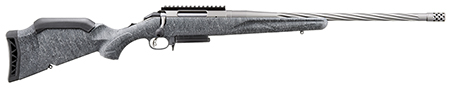 [736676469154] Ruger 46915 American II  Full Size 300 Win Mag 3+1 20" Cobalt Cerakote Spiral Fluted Threaded Barrel  &  Alloy Steel Receiver w/Picatinny Rail, Gray Splatter Adj LOP Synthetic Stock