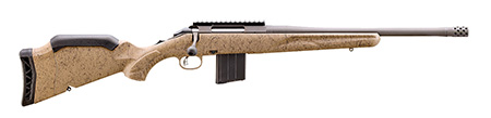 [736676469246] Ruger 46924 American II Ranch Full Size 400 Legend 5+1 16.10" Cobalt Cerakote Threaded Barrel  &  Alloy Steel Receiver w/Picatinny Rail, Flat Dark Earth Splatter Adj LOP Synthetic Stock