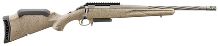 [736676469284] Ruger 46928 American Ranch Gen II Full Size 6.5 Creedmoor 3+1 16.10" Cobalt Cerakote Spiral Threaded Barrel, Picatinny Rail Steel Receiver, Flat Dark Earth Splatter Adj Comb Synthetic Stock