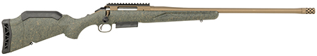 [736676469376] Ruger 46937 American Predator Gen II Full Size 400 Legend 5+1 22" Burnt Bronze Cerakote Threaded Barrel, Picatinny Rail Steel Receiver, Green Splatter Adjustable Synthetic Stock