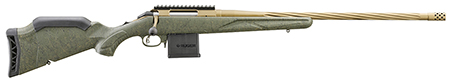 [736676469406] Ruger 46940 American II Predator Full Size 22 ARC 10+1 22" Burnt Bronze Cerakote Spiral Fluted Threaded Barrel  &  Alloy Steel Receiver w/Picatinny Rail, Green Splatter Adj LOP Synthetic Stock