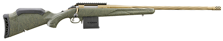 [736676469413] Ruger 46941 American Predator Gen II 6mm ARC 10+1 22" Burnt Bronze Cerakote Threaded Barrel, Picatinny Rail Steel Receiver, Green Splatter Adjustable Synthetic Stock