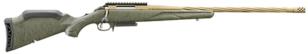 [736676469451] Ruger 46945 American II Predator 300 Win Mag 3+1 22" Burnt Bronze Cerakote Spiral Fluted Threaded Barrel  &  Alloy Steel Receiver w/Picatinny Rail, Green Splatter Adj LOP Synthetic Stock