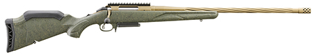[736676469468] Ruger 46946 American II Predator Full Size 6.5 PRC 3+1 22" Burnt Bronze Cerakote Spiral Fluted Threaded Barrel  &  Alloy Steel Receiver w/Picatinny Rail, Green Splatter Adj LOP Synthetic Stock