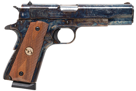[8053800946711] Charles Daly 440178 1911 Field Full Size 45 ACP 8+1 5" Stainless Steel Barrel, Color Case Hardened Steel Serrated Slide  &  Frame w/Beavertail, Checkered Walnut Grip