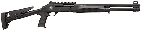 [8053800947381] Chiappa Firearms 930386 601 DPS Full Size Frame 12 Gauge Semi-Auto 3" 5+1 18.50" Black Steel Barrel, Black Picatinny Rail Aluminum Receiver, Black Fixed Synthetic Stock, Black Rubber Grip