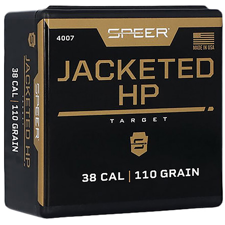 [076683040077] Speer 4007 Handgun  38Cal 110gr Jacketed Hollow Point 100 Per Box/5 Case