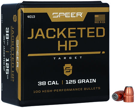[076683040138] Speer 4013 Handgun  38Cal 125gr Jacketed Hollow Point 100 Per Box/5 Case