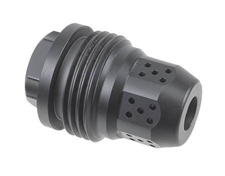 [850038425579] Jk Armament JKMDHDBE28 Bald Eagle Compensator 22Cal Fits 1/2"x28 Stainless Steel Nitride Black