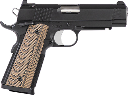 [806703017952] Dan Wesson 01795 Specialist Commander Full Size Frame 45 ACP 8+1 4.25" Stainless Steel Barrel, Black Duty Serrated Steel Slide, Black Duty Steel Frame w/Picatinny Rail, Black/Brown G10 Grip