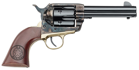 [641996200014] Pietta HF357CHBR434NMUS 1873 Great Western II U.S. Marshal 357 Mag 6rd 4.75" Blued Steel Barrel  &  Cylinder, Color Case Hardened Steel Frame, Walnut w/Engraved US Marshal's Badge Grip, Exposed Hammer