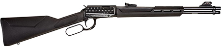 [754908900374] Rossi RL22181SYEN21 Rio Bravo  22 LR 15+1 18" Black Polished Alloy Steel Barrel, Black w/Engraved US Flag Aluminum Receiver, Black Synthetic Fixed Stock