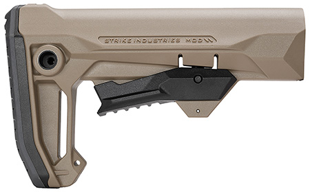 [793811766851] Strike Industries STRIKEESMOD2FDE MOD2 Rifle Stock FDE Polymer Compatible w/ AR Style Buffer Tubes