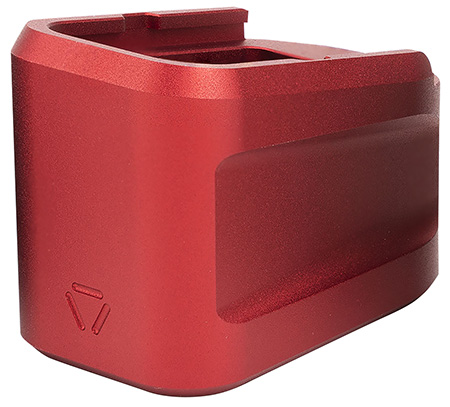 [793811765434] Strike Industries EMPALG19RED Extended Mag Plate  Fits Glock G19 Red 6061 T-6 Aluminum