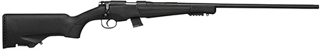 [817461018099] Escort HE22LR1802BK 22LR  22 LR 10+1 18" Black Threaded Barrel, Black Steel Grooved Receiver, Picatinny Rail Forend, Black Fixed w/Storage Synthetic Stock