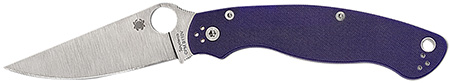 [716104005192] Spyderco C36GPDBL2 Military 2  4" Folding Plain Satin CPM S30V SS Blade, Dark Blue Textured G10 Handle