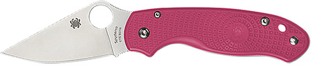 [716104018253] Spyderco C223PN Para 3 Lightweight Breast Cancer EDC 2.93" Folding Plain Satin CTS BD1N SS Blade, Pink Textured FRN Handle