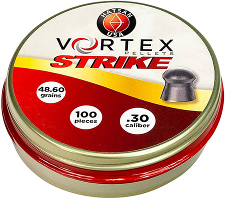 [817461015876] Hatsan USA HA90643 Vortex Strike Pellets 30Cal Lead Domed 100 Pellets