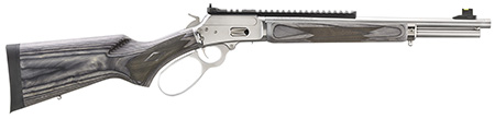 [736676704323] Marlin 70432 1894 SBL 44 Special/44 Rem Mag 8+1/9+1 16.10" Polished Stainless Threaded Barrel, Polished Stainless Picatinny Rail Receiver, Gray Fixed Laminate Stock
