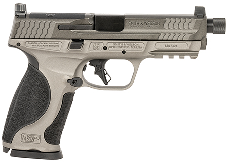 [022188897593] Smith  &  Wesson 14162 M & P M2.0  Full Size Frame 9mm Luger 17+1, 4.63" Black Threaded Barrel, Gray Optic Cut/Serrated Steel Slide, Gray Aluminum Frame w/Picatinny Rail, Black Polymer Grip