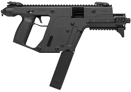 [811607033663] Kriss USA KV90PBL30 Vector Enhanced SDP Gen2 9mm Luger 40+1 6.50" Black Nitride Threaded Barrel, Black Picatinny Rail, MK5M Modular Rail, Black Polymer Grip, Glock Magazine Compatible