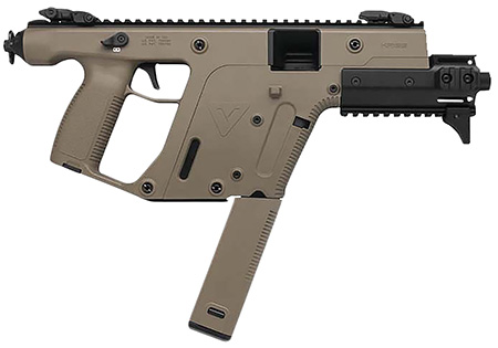 [811607033601] Kriss USA KV45PFD30 Vector SDP Enhanced G2 45 ACP 30+1 6.50" Black Nitride Threaded Barrel, Flat Dark Earth Picatinny Rail Top  &  Bottom, MK5M Modular Rail