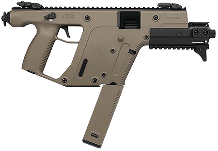 [811607033557] Kriss USA KV10PFD30 Vector SDP Enhanced G2 10mm Auto 33+1 6.50" Black Nitride Threaded Barrel, Flat Dark Earth Picatinny Rail Top  &  Bottom, MK5M Modular Rail