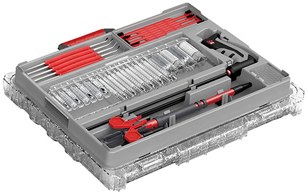 [813119015113] Real Avid AVBMMK Bore-Max Master Cleaning Kit  &  Mobile Workstation  Multi Cal 12/20 Gauge Gray/Red