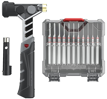 [813119015212] Real Avid AVAMHAPS Master Hammer and Accu-Punch Pin Punch Set Black/Silver Steel Universal Firearm 11 Pieces