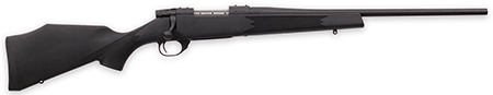 [747115456536] Weatherby VYT243NR0T Vanguard Synthetic Compact 243 Win 5+1 20" Matte Blued #1 Threaded Barrel, Matte Blued Drilled  &  Tapped Steel Receiver, Black Adjustable Synthetic Stock