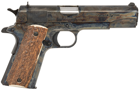 [198168427361] Cnc Firearms CNCVINTAGE1911 Colt 1911 Vintage Limited Edition 45 ACP 7+1 5" Stainless National Match Barrel, Color Case Hardened Steel Slide  &  Frame, Stag Grip
