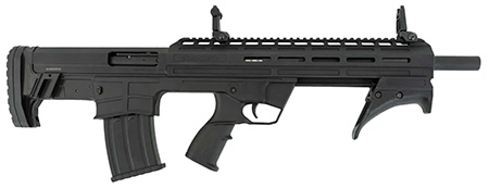 [723551446553] Tokarev USA 21000418 BullPup  12 Gauge Pump 3" 5+1 18.50" Black Steel Barrel, Black Anodized Picatinny Rail Aluminum Receiver, Picatinny Handguard, Bullpup Synthetic Stock, Angled Grip